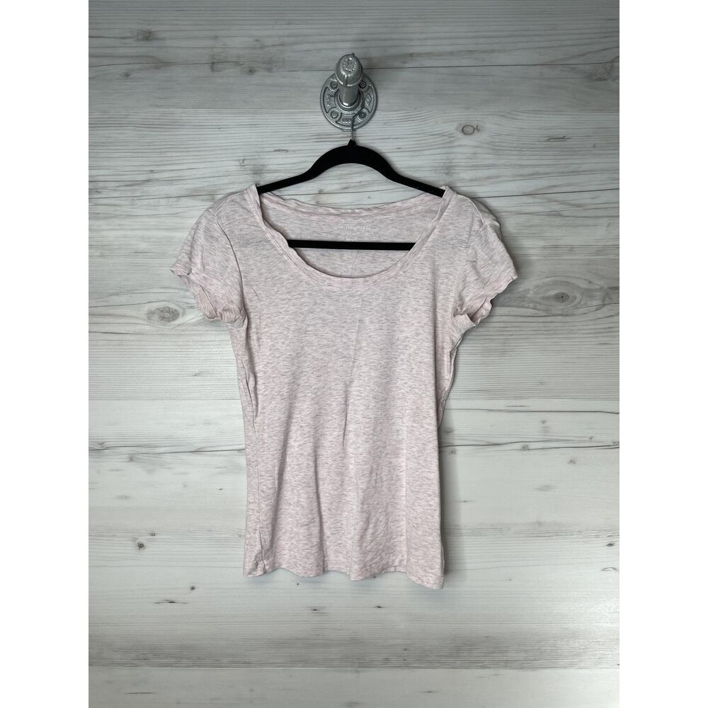 Cynthia Rowley Womens XS Pink Heather Scoop Neck‎ Pima Modal Stretch Tee 90967